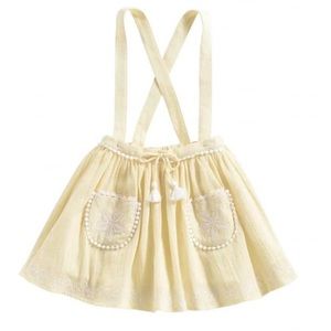 Girls yellow louise Misha suspender skirt